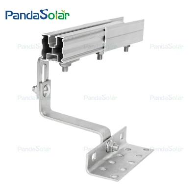 Sistema di montaggio con gancio solare regolabile antiruggine per piastrelle in ceramica sul tetto