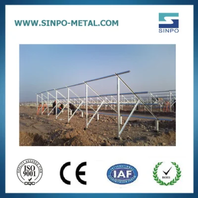 Sistema di scaffalature solari con fondo in palo di alta qualità per supporto di montaggio di pannelli fotovoltaici